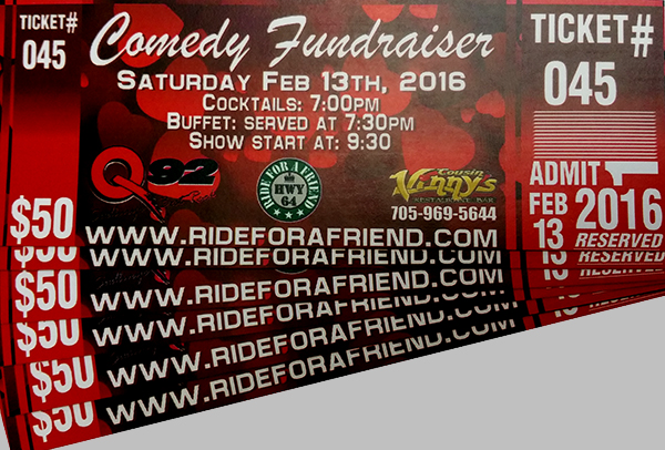 ride for a friend comedy fundraiser